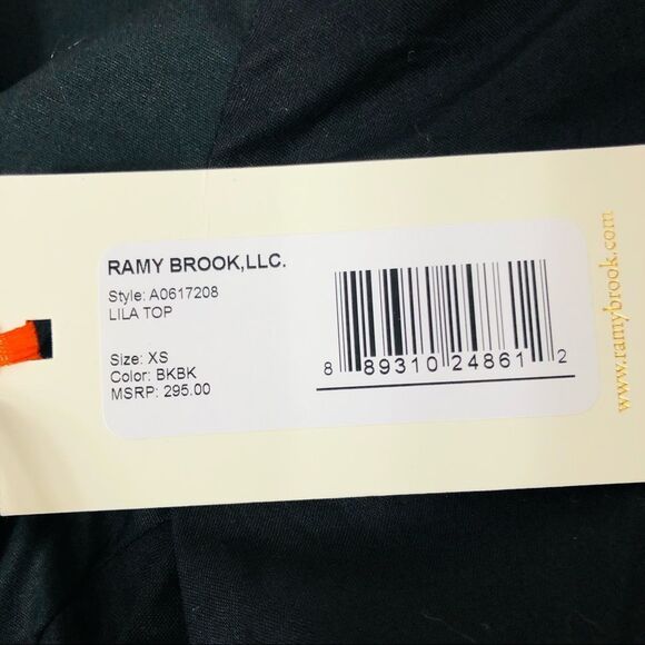 Ramy Brook Lace Up Button Down Lila Cotton Shirt Top Black XS S - Picture 7 of 7